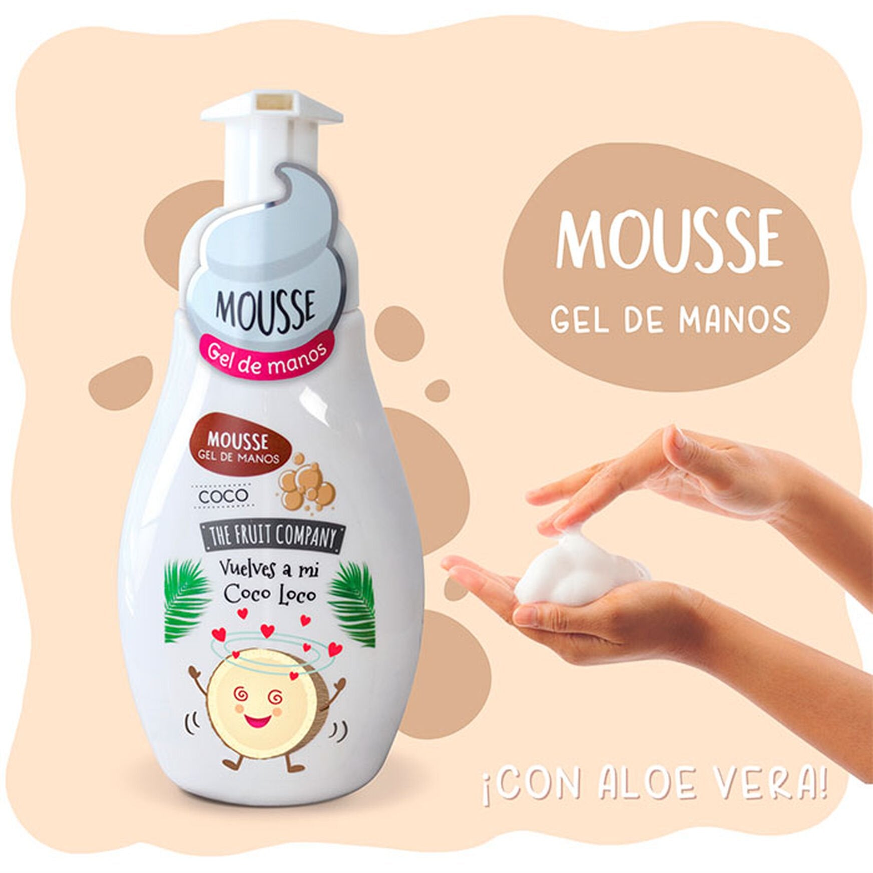 Gel Mousse para Manos Coco The Fruit Company