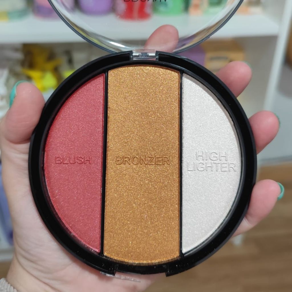 Colorete + Iluminador + Bronceador 3 en 1