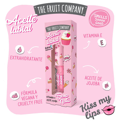 Óleo labial com creme de morango The Fruit Company