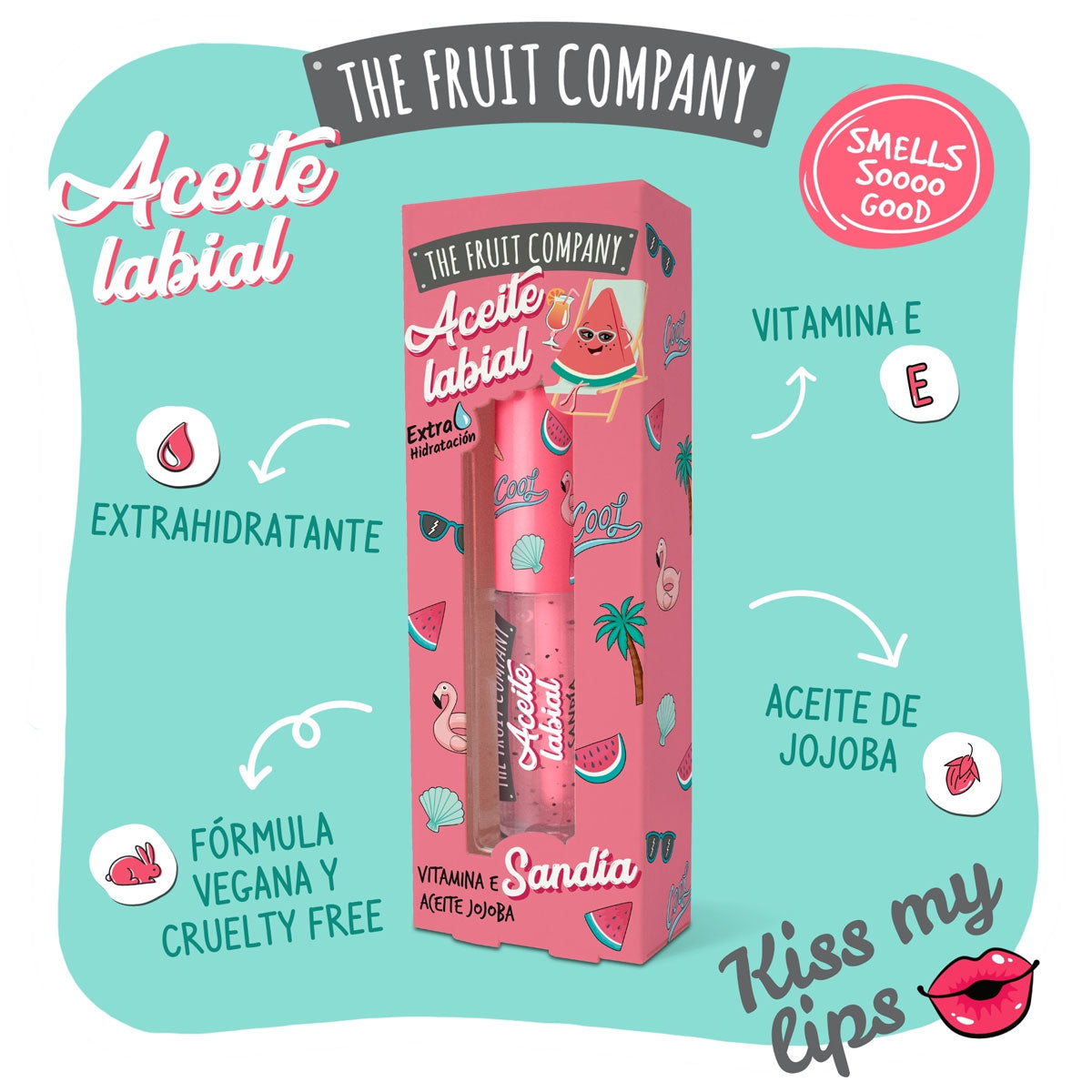 Aceite Labial Sandía The Fruit Company