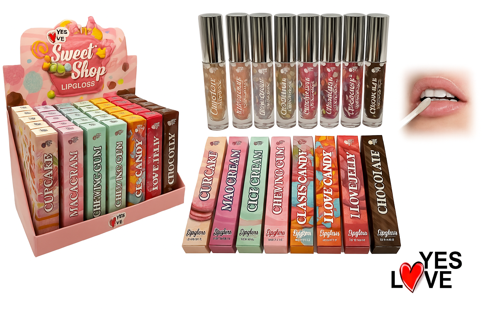 Brillo de labios Sweet Shop Esencias Dulces Yes Love