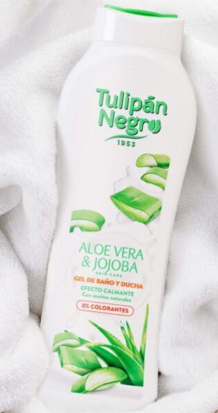 Gel de bain à l'aloe vera et au jojoba Black Tulip 