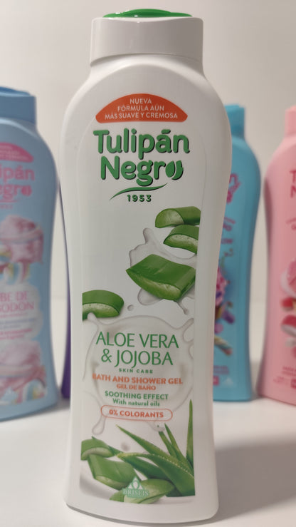 Gel de bain à l'aloe vera et au jojoba Black Tulip 