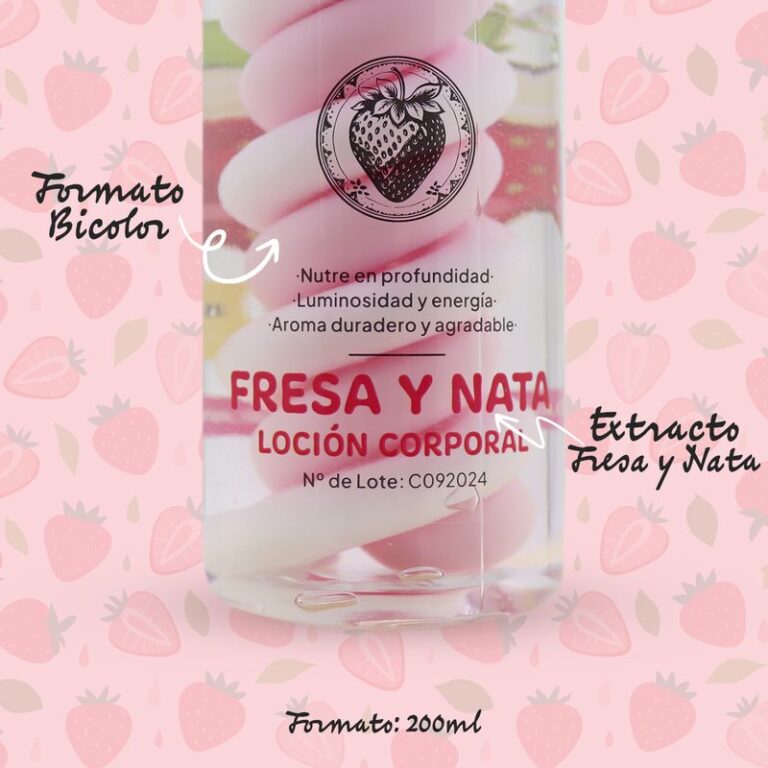 Loción Corporal Fresa y Nata