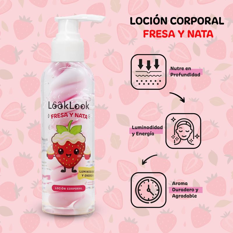 Loción Corporal Fresa y Nata