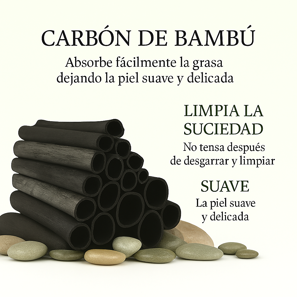 Mascarilla Facial de Arcilla en Barra Carbón de Bambú