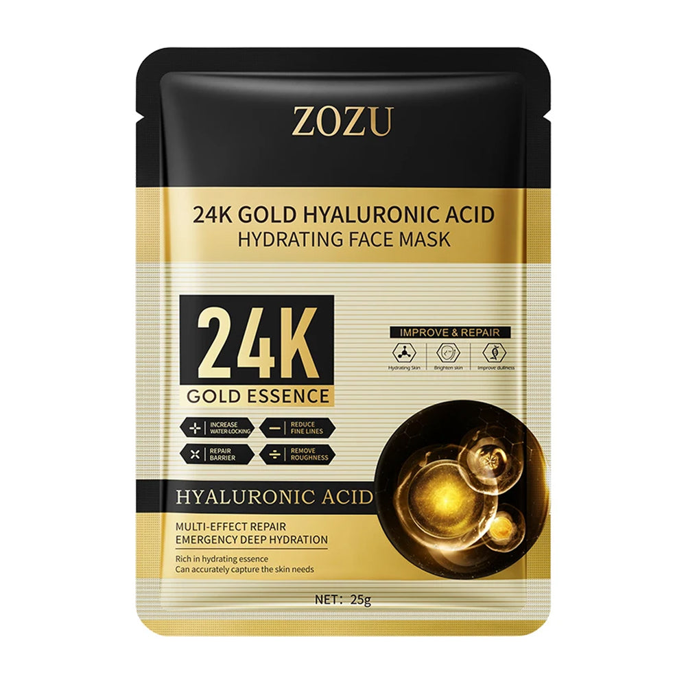 Mascarilla Facial 24K Gold con Ácido Hialurónico