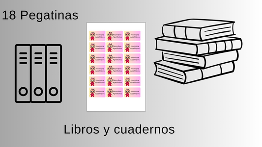 Pegatinas Escolares Libros