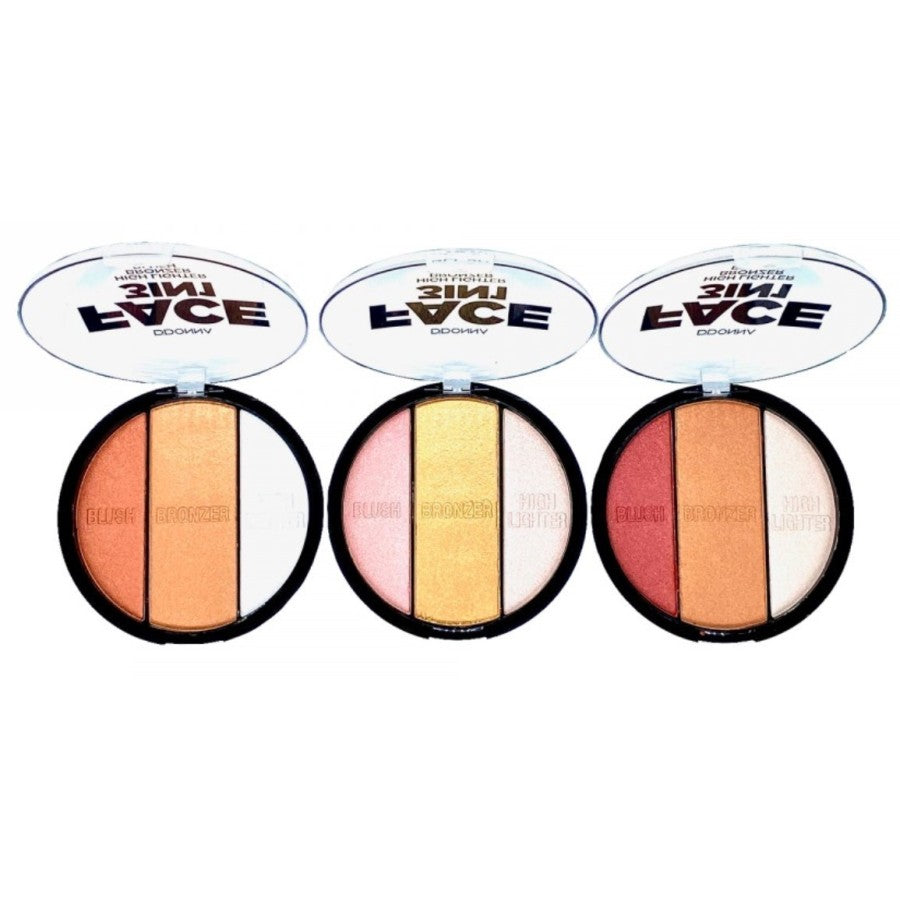 Colorete + Iluminador + Bronceador 3 en 1