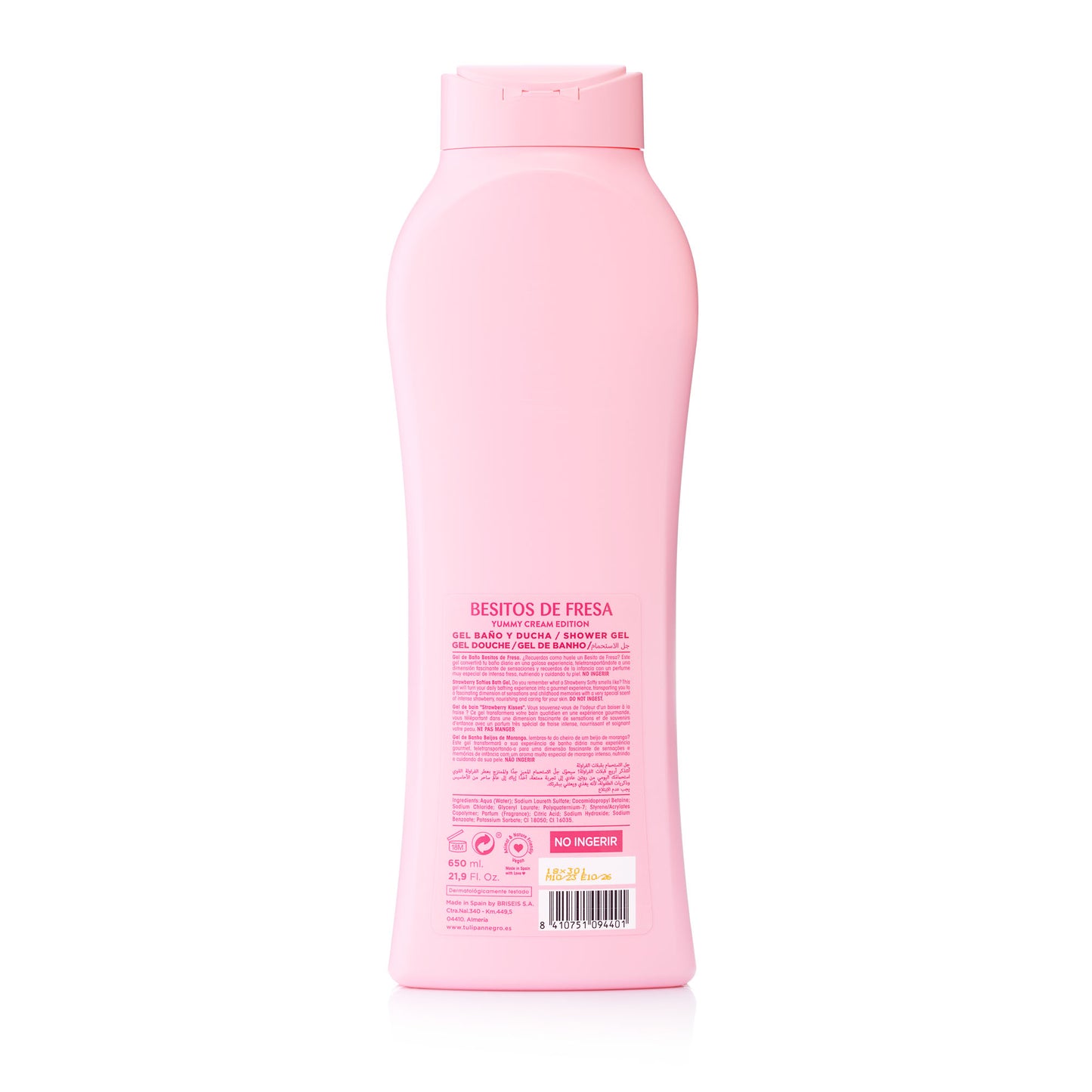 Gel Baño Besitos de Fresa Tulipán Negro