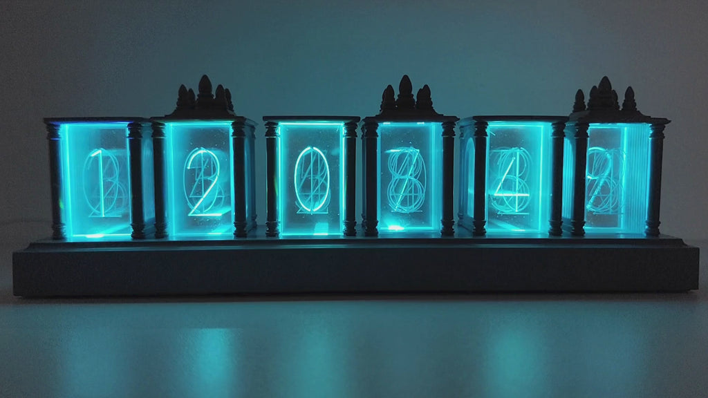 Reloj LED RGB Suhui - Luna Gris de 6 cuadrículas