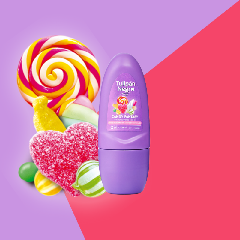 Desodorante Roll-on Candy Fantasy Tulipán Negro